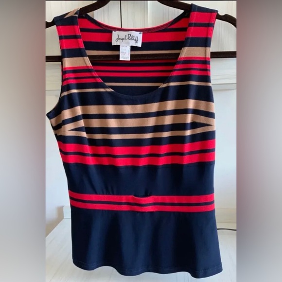 Joseph Ribkoff Striped Bolero & Crewneck Tank Top matching 2 Piece size 4 - Picture 2 of 11